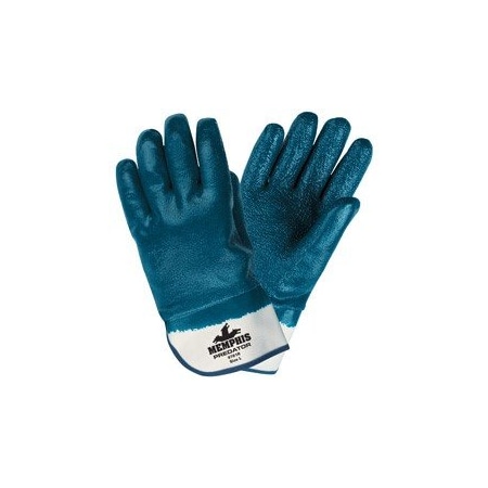 Mcr Safety 9761R MCR Gloves, in.Predator in., Supported Nitrile, Rough Fully Coated, Safety, L 9761R-L